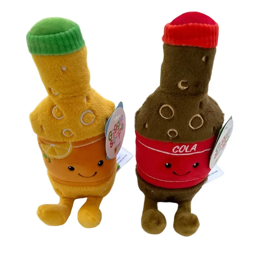 Gigglescape Orange Soda Cola Bottles Plushes Anamorphic Kawaii Stuffed NEW